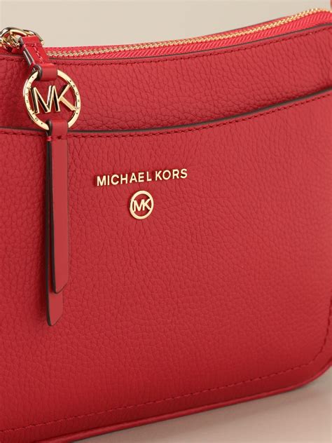 michael kors purse red with heart on front|red Michael Kors crossbody purse.